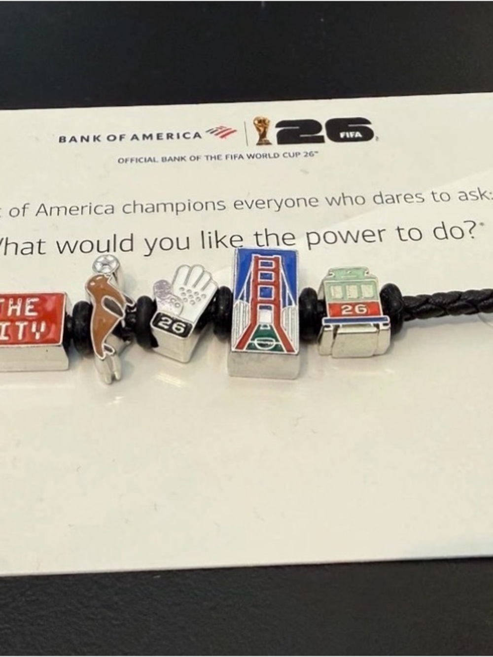 Bank of America FIFA 26 Charm Bracelet San Francisco